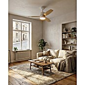 Eglo Ventilador de techo Mandaree (Blanco/Madera, 106 cm, 29 W, Blanco cálido) | BAUHAUS