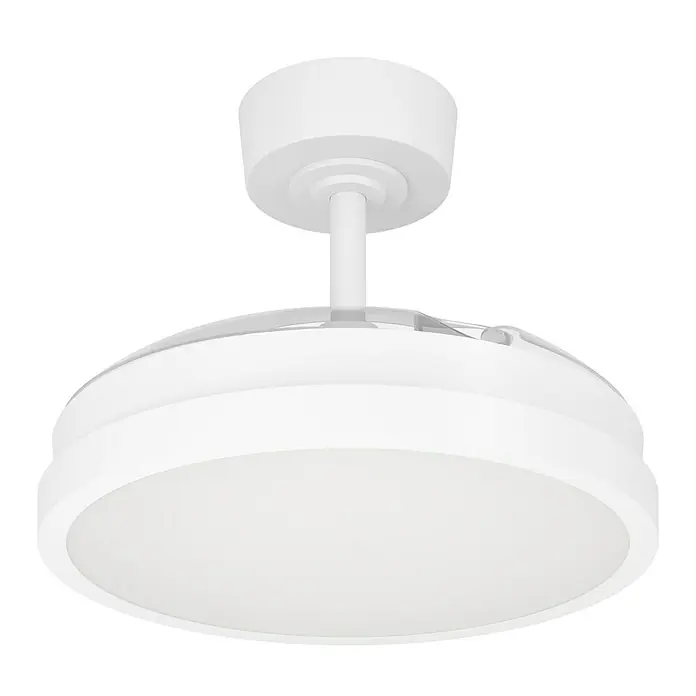 Eglo Deckenventilator Malpica - Weiß, 77 cm - Weißer Deckenventilator mit integrierter LED-Beleuchtung.