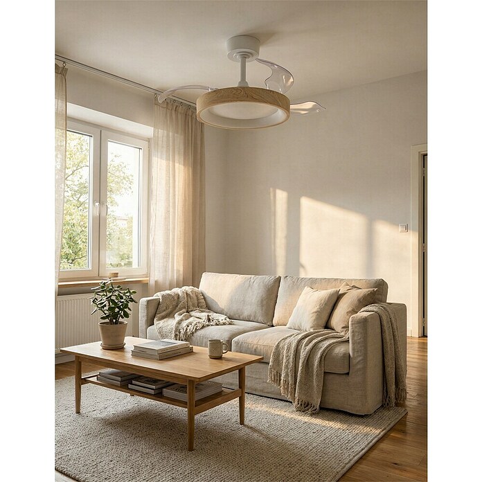 Eglo Deckenventilator Torreya (Weiß, Eiche, 77 cm) | BAUHAUS