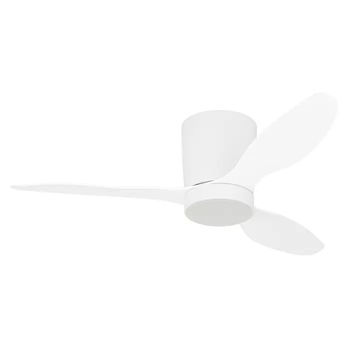 Eglo Deckenventilator Baracarès - Weiß, 106 cm - Weißer moderner Deckenventilator mit drei Flügeln.