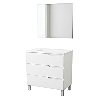 Conjunto de mueble de baño Riva (Ancho: 80 cm, Blanco, 3 pzs.)