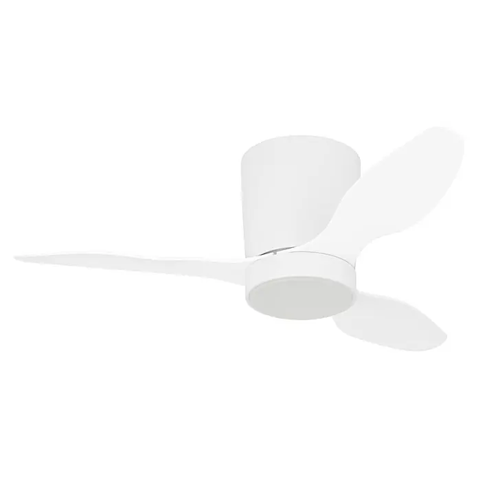 Eglo Deckenventilator Baracarès - Weiß, 91 cm - Weißer Deckenventilator mit drei Flügeln und integrierter Leuchte.