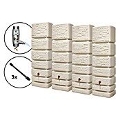 4rain Wandtank Slim (Gesamt Fassungsvermögen: 1 400 l, Steinbeige, Kunststoff) | BAUHAUS