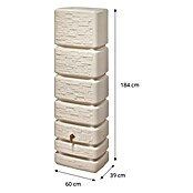 4rain Wandtank Slim (Gesamt Fassungsvermögen: 1 400 l, Steinbeige, Kunststoff) | BAUHAUS