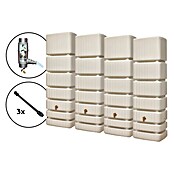 4rain Wandtank Slim (Gesamt Fassungsvermögen: 1 400 l, Sandbeige, Kunststoff) | BAUHAUS