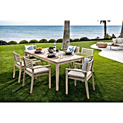 Sunfun Silla de jardín Nour (L x An x Al: 60 x 56 x 84 cm, Natural, Madera de acacia) | BAUHAUS