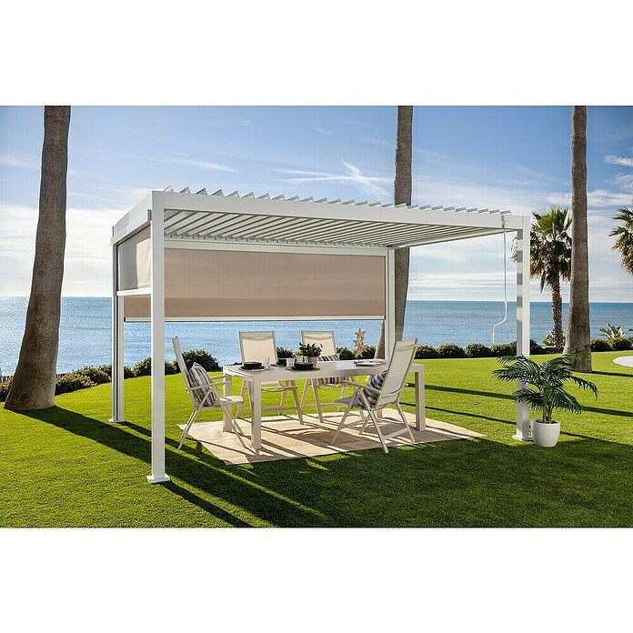 Sunfun Maja Sillón de posiciones (Aluminio, Respaldo regulable, Beige, An x Pr x Al: 61 x 68 x 110 cm) | BAUHAUS