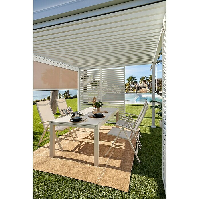 Sunfun Maja Sillón de posiciones (Aluminio, Respaldo regulable, Beige, An x Pr x Al: 61 x 68 x 110 cm) | BAUHAUS