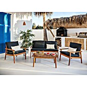 Sunfun Conjunto de muebles Edis (4 pzs., Madera de acacia, Marrón/Antracita) | BAUHAUS
