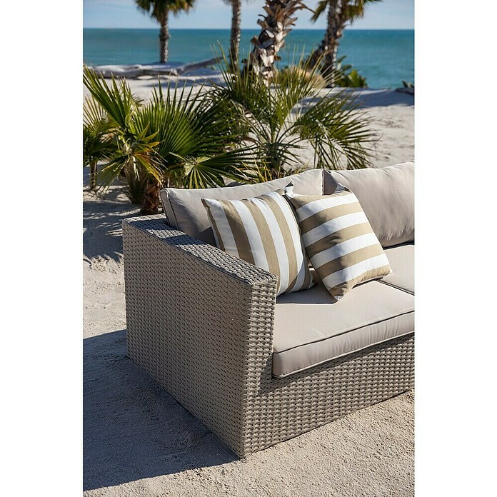 Sunfun Conjunto de muebles Ocala II (6 pzs., Ratán sintético/Aluminio, Crema) | BAUHAUS
