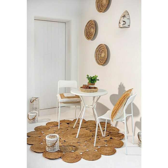 Conjunto de muebles de balcón Ina (3 pzs., Polipropileno, Blanco) | BAUHAUS