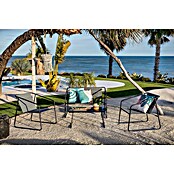 Conjunto de muebles Kateli (4 pzs., Acero/Textiline, Antracita) | BAUHAUS