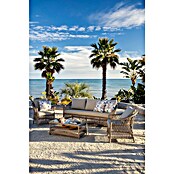 Sunfun Conjunto de muebles Soraya (4 pzs., Ratán sintético/Aluminio/Poliéster, Beige/Gris) | BAUHAUS