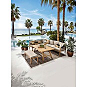 Sunfun Conjunto de muebles Monti (6 pzs., Aluminio con transferencia térmica de teca/Poliéster, Marrón/Gris) | BAUHAUS