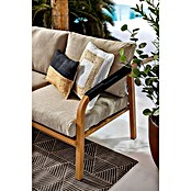 Sunfun Conjunto de muebles Monti (6 pzs., Aluminio con transferencia térmica de teca/Poliéster, Marrón/Gris) | BAUHAUS