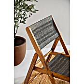 Conjunto de muebles de balcón Santorini (3 pzs., Madera de acacia/Cuerda sintética, Marrón/Gris) | BAUHAUS
