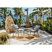 Sunfun Conjunto de muebles Gina (3 pzs., Acero/Cuerda sintética, Beige/Gris) | BAUHAUS
