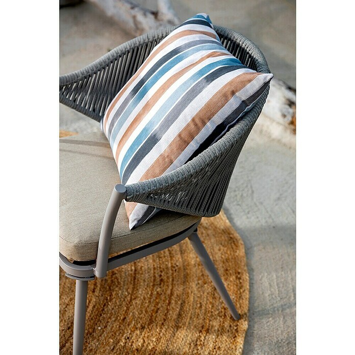 Sunfun Conjunto de muebles Gina (3 pzs., Acero/Cuerda sintética, Beige/Gris) | BAUHAUS