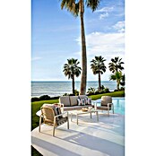 Sunfun Conjunto de muebles Bruna (4 pzs., Ratán sintético/Aluminio/Poliéster, Beige/Gris) | BAUHAUS