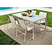 Conjunto de muebles Bicoir (5 pzs., Acero/Textiline, Beige) | BAUHAUS