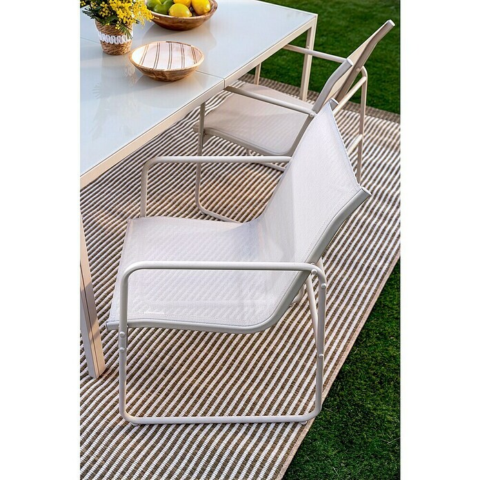 Conjunto de muebles Bicoir (5 pzs., Acero/Textiline, Beige) | BAUHAUS