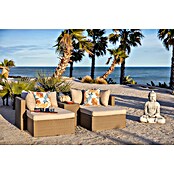 Conjunto de muebles Serena (5 pzs., Ratán sintético/Aluminio, Marrón/Beige) | BAUHAUS