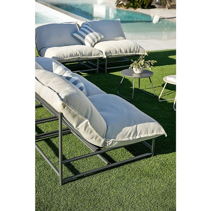 Sunfun Sillón de jardín Lumi (An x Pr x Al: 103,5 x 87 x 71,5 cm, Antracita/Gris, Textiline/Acero) | BAUHAUS