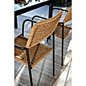 Silla de jardín Spire (L x An x Al: 58 x 52 x 84 cm, Marrón, Ratán sintético/Acero) | BAUHAUS