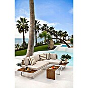 Conjunto de muebles Lynne (3 pzs., Aluminio/Polywood/Poliéster, Blanco/Beige) | BAUHAUS