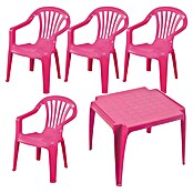 Progarden Kinder-Gartenmöbel-Set (Pink, Kunststoff) | BAUHAUS