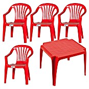 Progarden Kinder-Gartenmöbel-Set (Rot, Kunststoff) | BAUHAUS