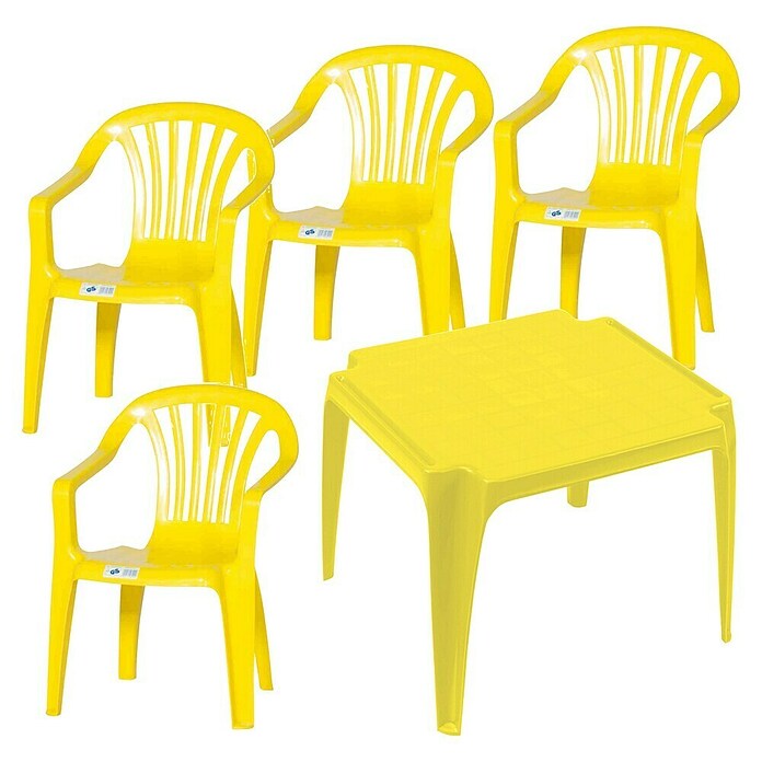 Progarden Kinder-Gartenmöbel-Set (Gelb, Kunststoff) | BAUHAUS