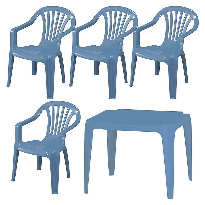 Progarden Kinder-Gartenmöbel-Set (Blau, Kunststoff) | BAUHAUS