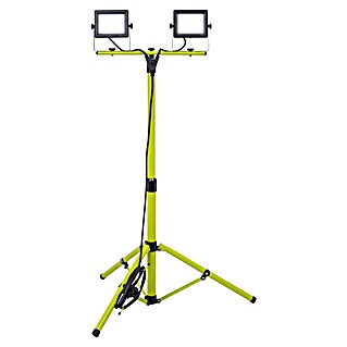 Luceco Proyector LED con trípode Eco Slimline (60 W, 2.400 lm, 5.000 K, L x An x Al: 86 x 86 x 169 cm, IP65)