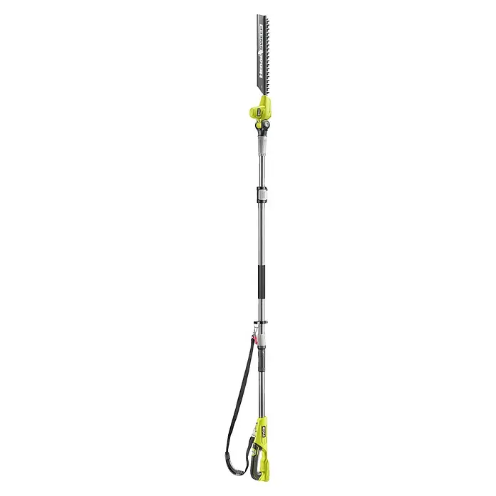 Ryobi ONE+ Teleskop-Heckenschere RY18PHT40A-0 - 18 V, Li-Ionen, Anzahl Akkus: Ohne Akku, Schnittlänge: 40 cm - Ryobi Grün/Schwarz-Stabheckenschere mit langer Reichweite, scharfer Klinge und Schultergurt.