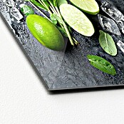 ProArt Glasbild Lime & Ice Cube (B x H: 20 x 20 cm, Glas)