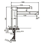 Camargue Bolonia Grifo de lavabo (Altura: 17 cm, Cromo) | BAUHAUS