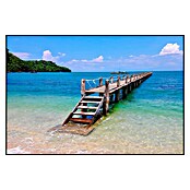 Cuadro enmarcado Pier 2 (Embarcadero 2, 90 x 60 cm, Negro/blanco)