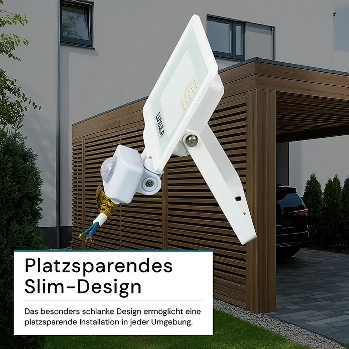 Luxula LED-Sensor-Strahler - 20 W, 2.000 lm, 4.000 K, IP65