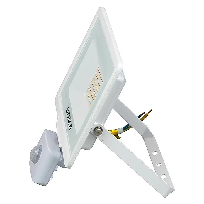 Luxula LED-Sensor-Strahler - 30 W, 3.000 lm, 4.000 K, L x B x H: 18,7 x 4,5 x 21 cm, IP65