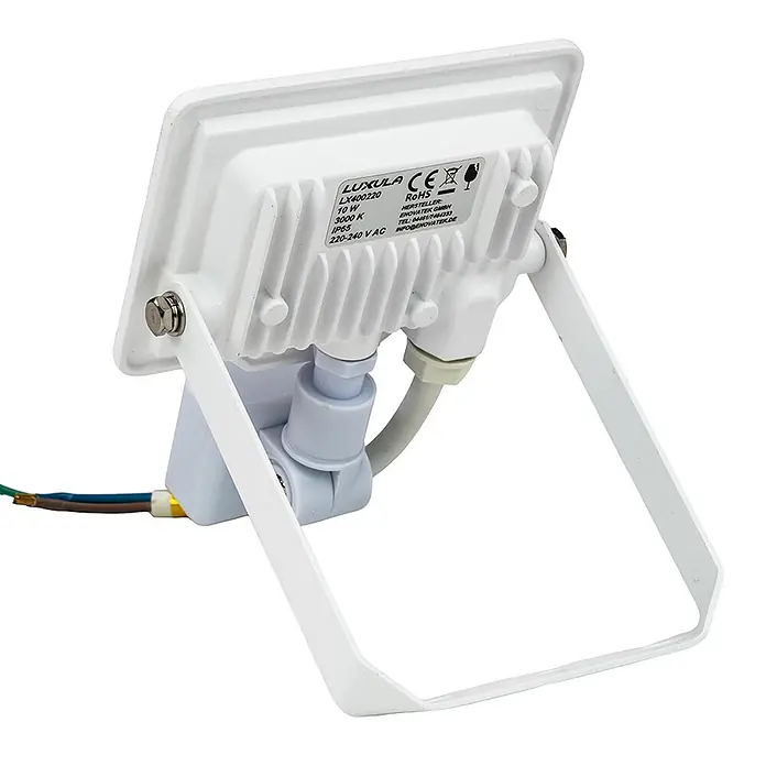 Luxula LED-Sensor-Strahler - 10 W, 1.000 lm, 4.000 K, L x B x H: 10,8 x 5,5 x 15,5 cm, IP65