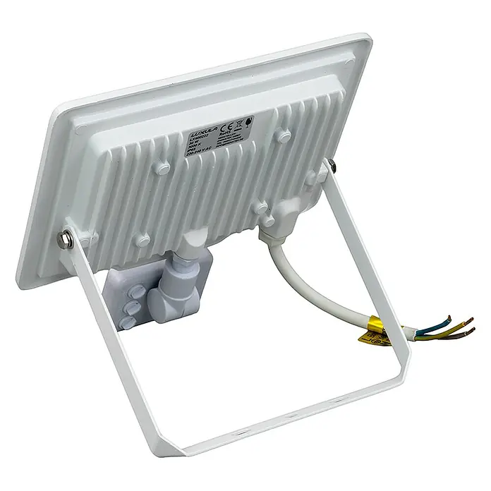 Luxula LED-Sensor-Strahler - 30 W, 3.000 lm, 4.000 K, L x B x H: 18,7 x 4,5 x 21 cm, IP65