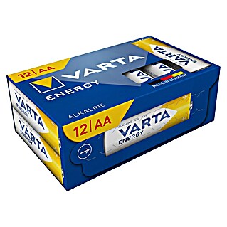 Varta Batterie Energy (Mignon AA, Alkali-Mangan, 1,5 V, 12 Stk.)
