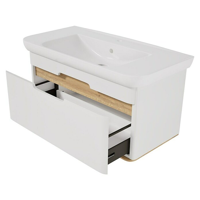 VitrA Sento Badmöbel-Set Sento (98 cm, Weiß, Griffmulde) | BAUHAUS