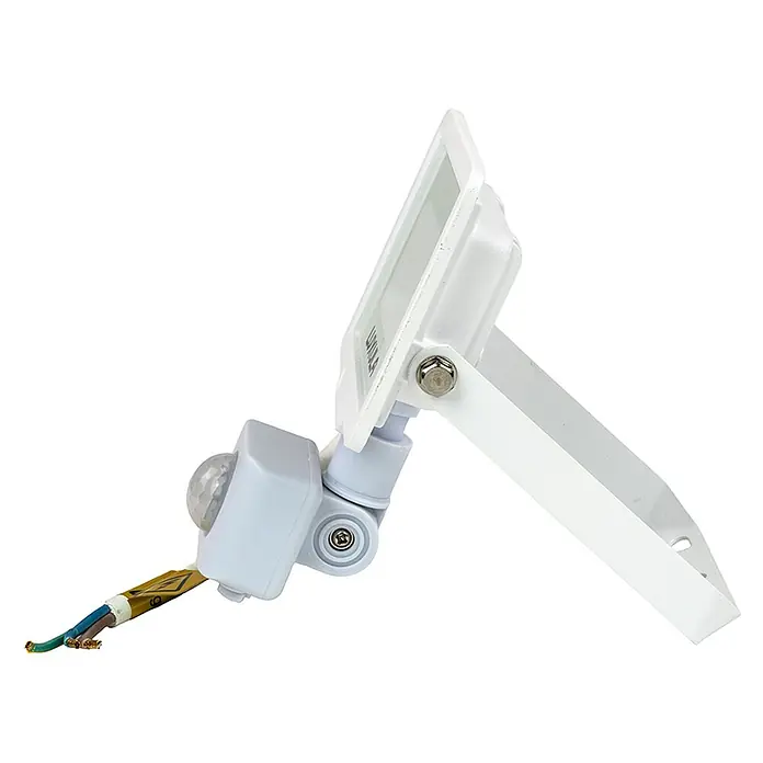 Luxula LED-Sensor-Strahler - 10 W, 1.000 lm, 3.000 K, L x B x H: 10,8 x 5,5 x 15,5 cm, IP65