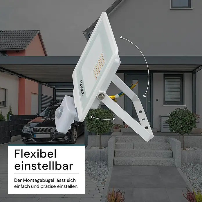Luxula LED-Sensor-Strahler - 30 W, 3.000 lm, 3.000 K, IP65
