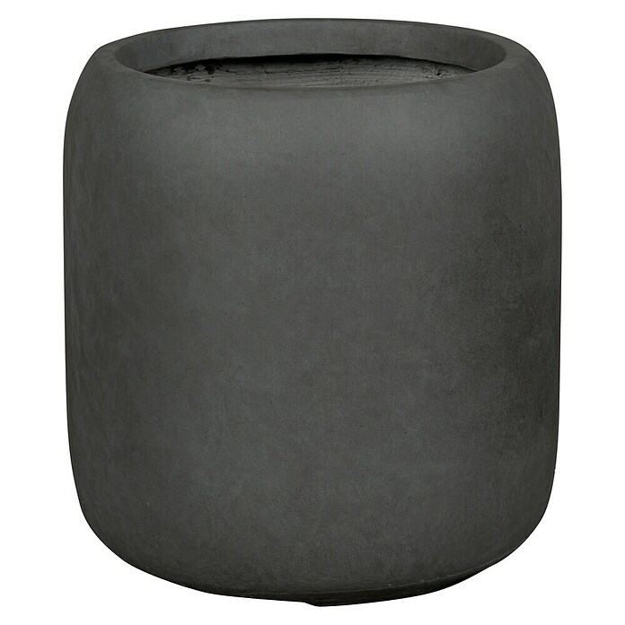 Plantenpot Edinburgh (Buitenmaat (Ø x h): 23,5 x 23,5 cm, Samengesteld materiaal, Antraciet) | BAUHAUS
