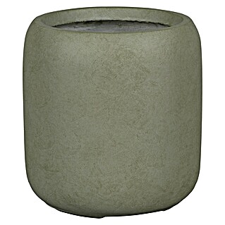 Plantenpot Edinburgh (Buitenmaat (Ø x h): 23,5 x 23,5 cm, Samengesteld materiaal, Groen)