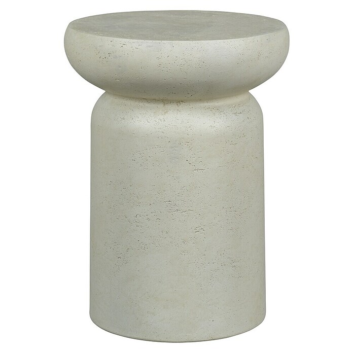 Bijzettafel Franklin (Buitenmaat (Ø x h): 34 x 46 cm, Samengesteld materiaal, Ecru) | BAUHAUS