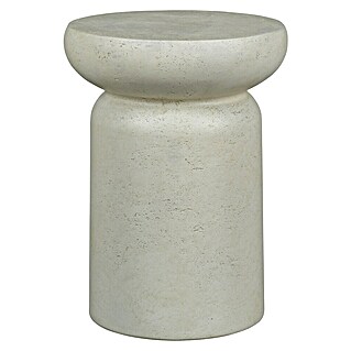 Bijzettafel Franklin (Buitenmaat (Ø x h): 34 x 46 cm, Samengesteld materiaal, Ecru)